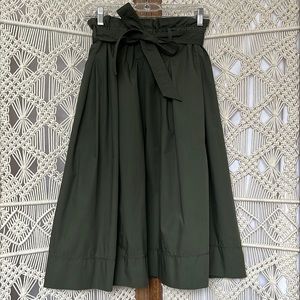 Uniqlo Gathered Waist Olive Skirt